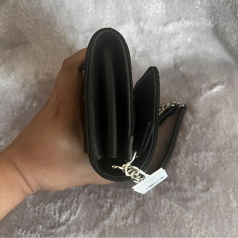 TORY BURCH• Willa Black Quilted Nylon Crossbody Bag